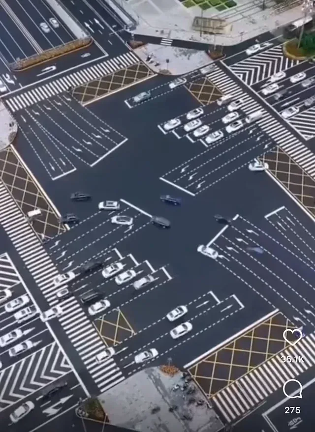 Massive Chinese intersection