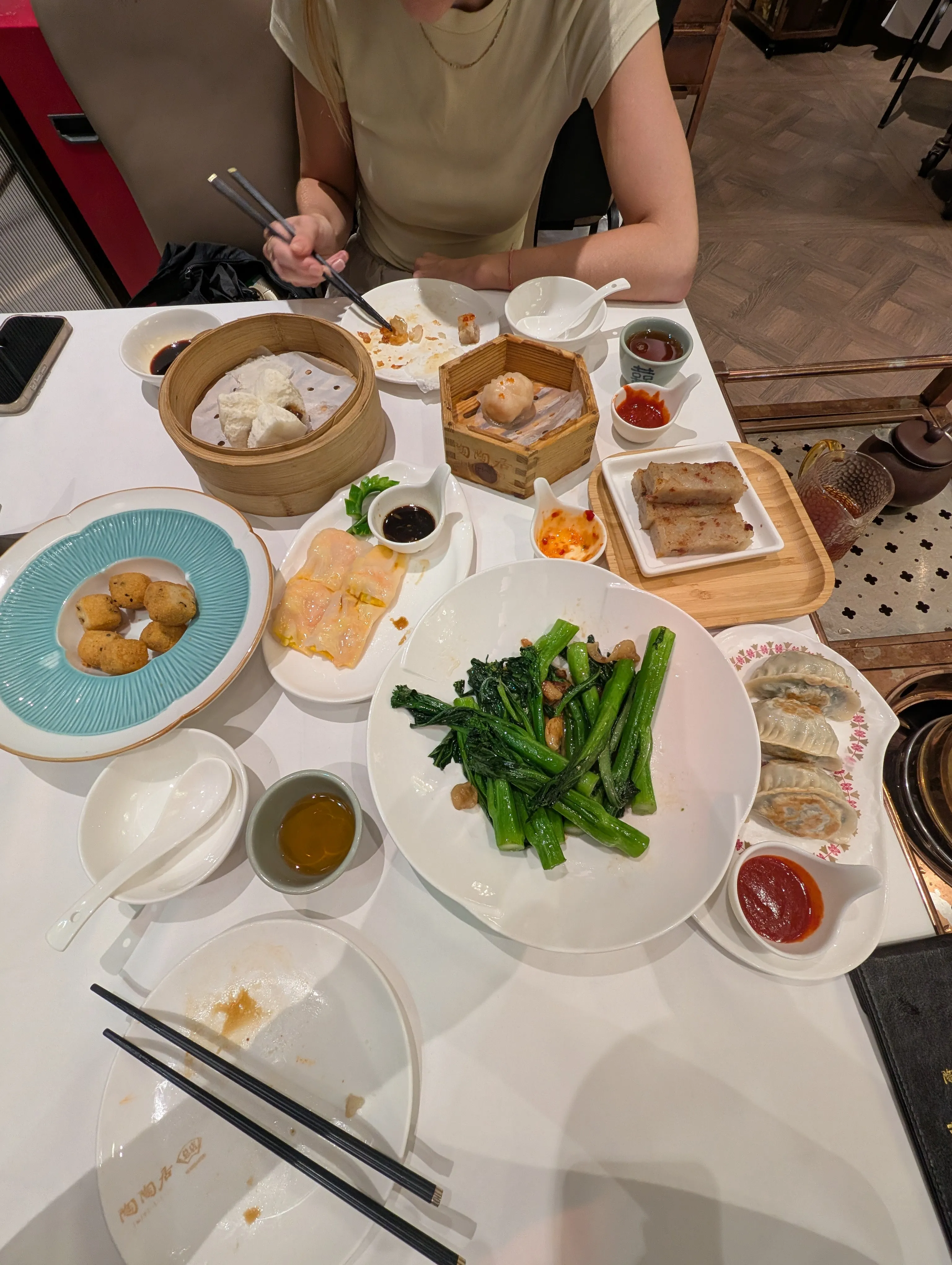 One of many dim sum brunches in Guangzhou.