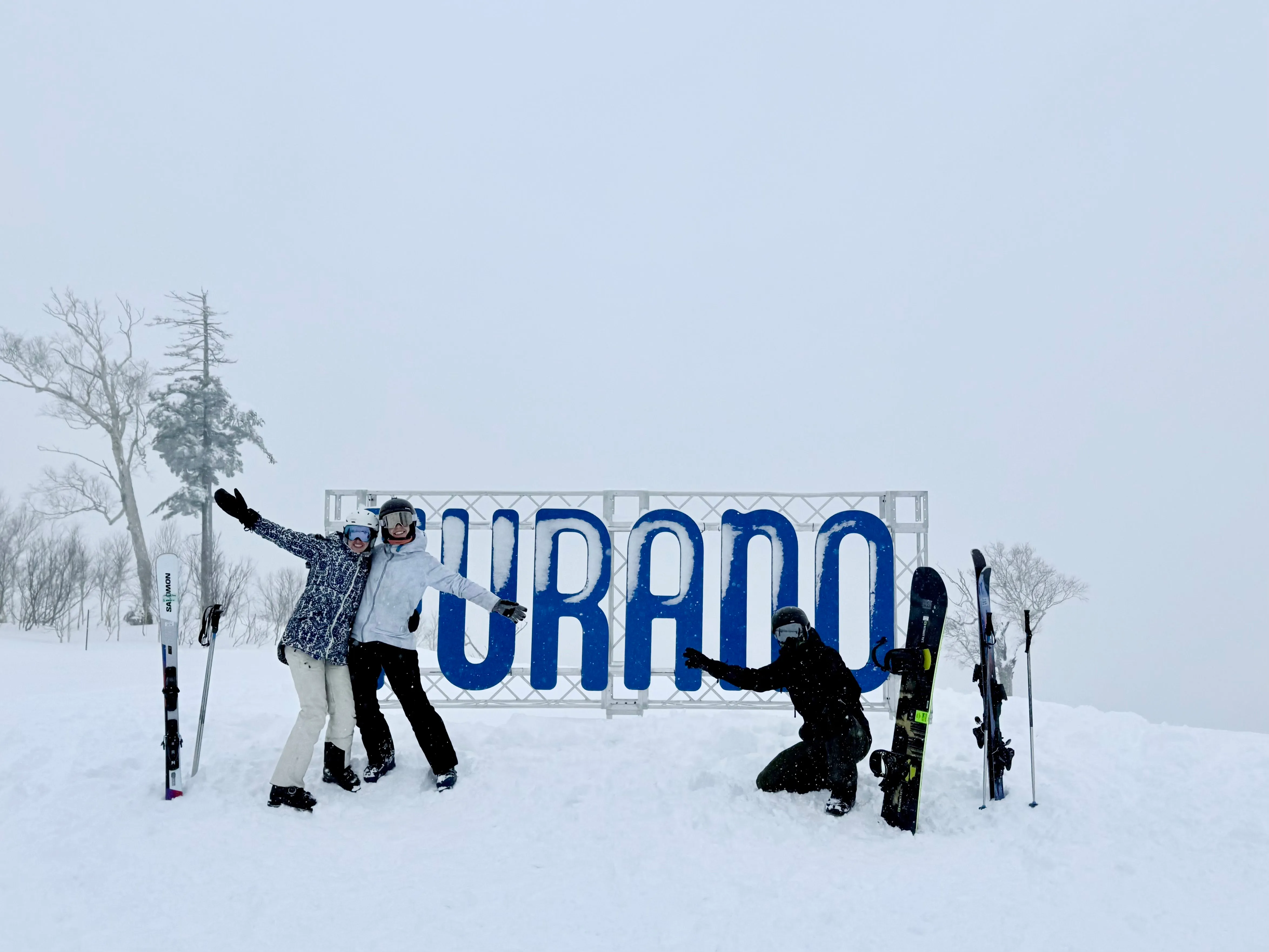 "In front of the Furano sign"