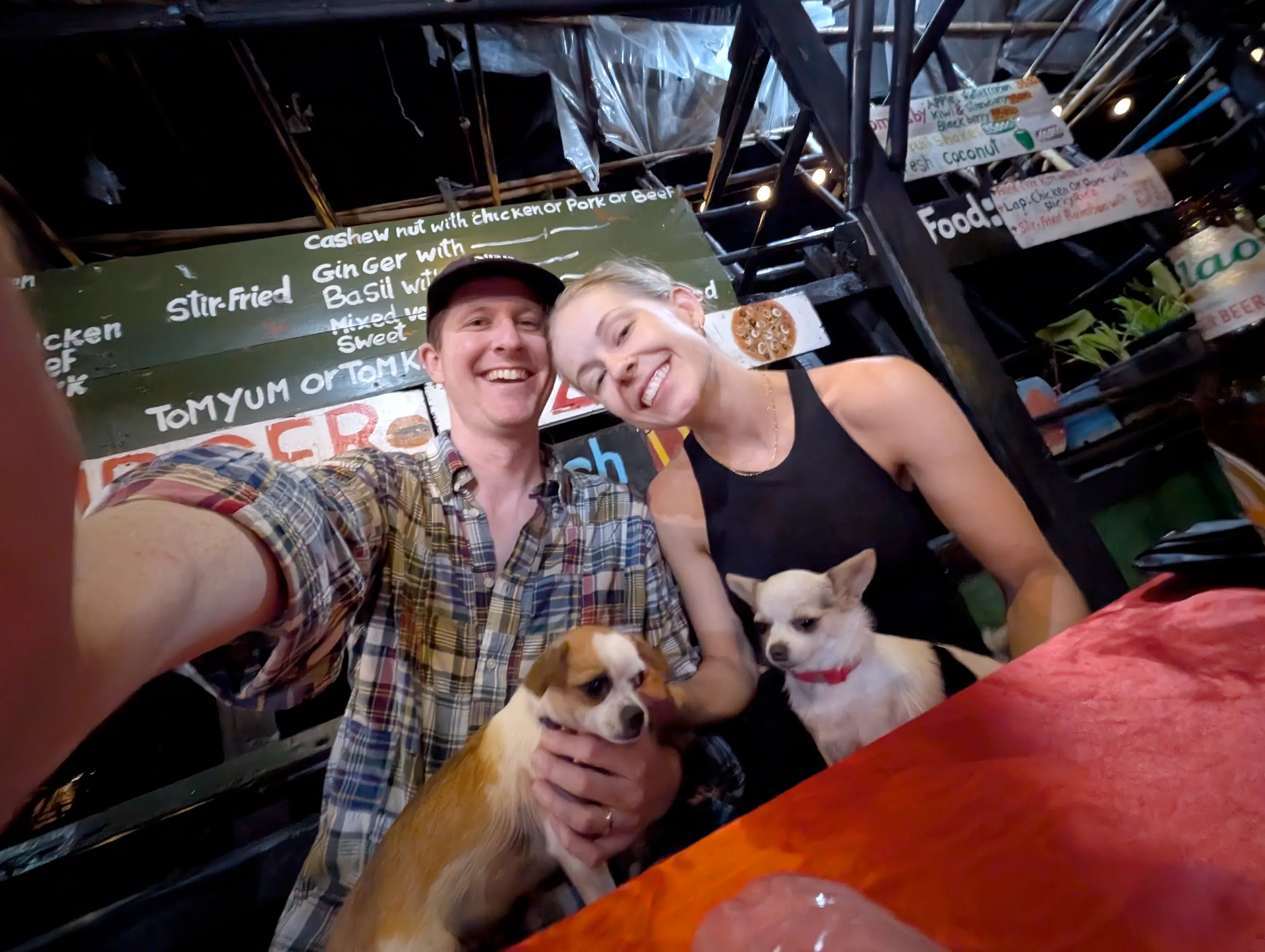 New friends at dinner