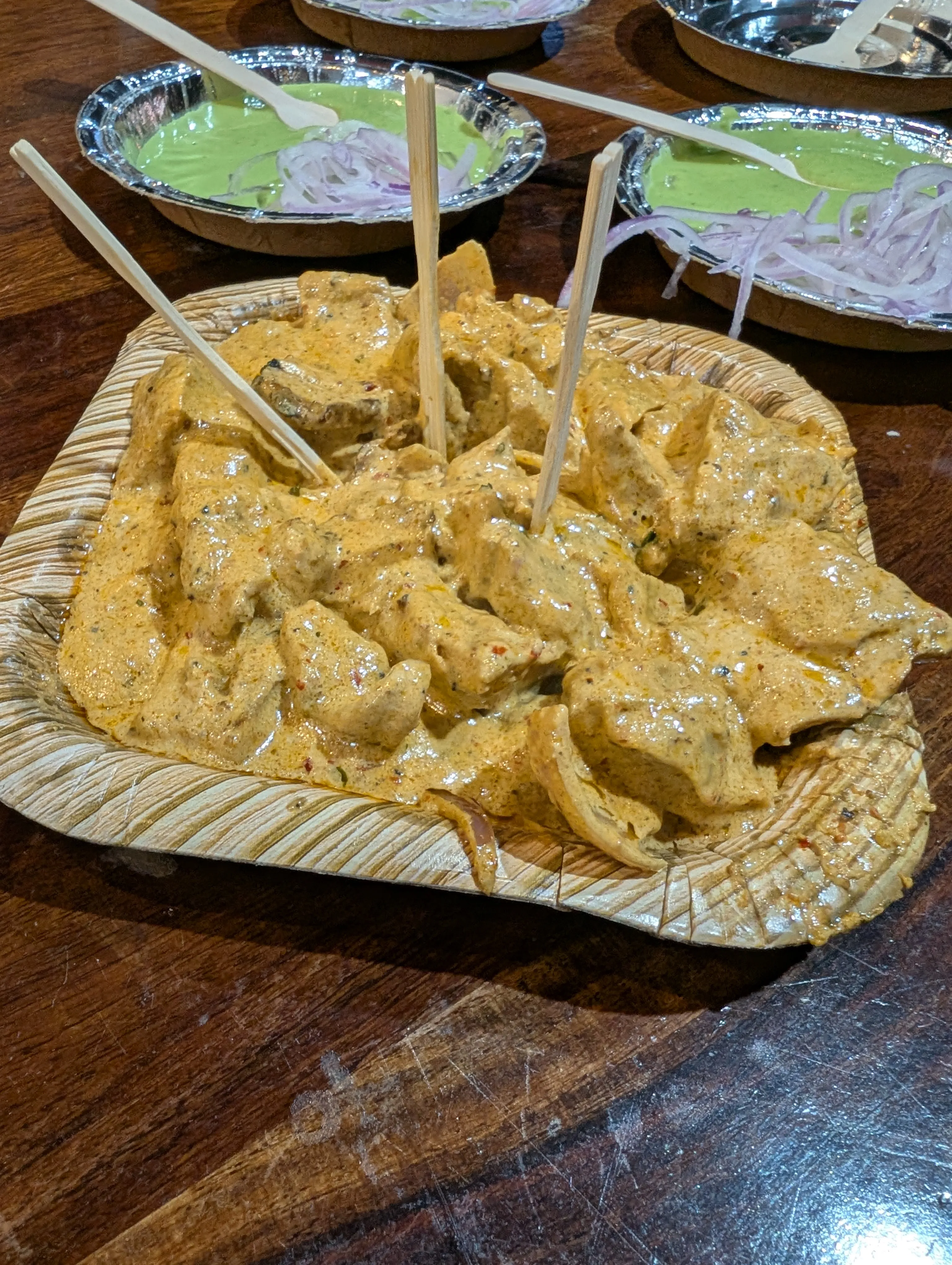 Soya chaap from the street food tour.
